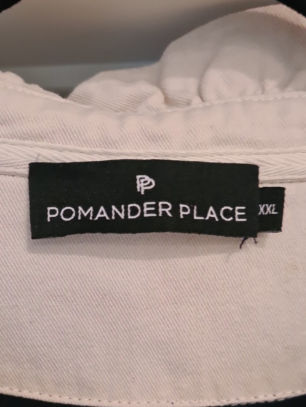 Pomander Place By Tuckernuck Navy Long-Sleeve Dress with Cream Ruffle Collar - Picture 2 of 7